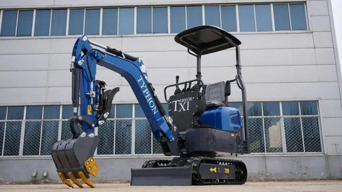 TYPHON TERROR XI STORM Mini Excavator – 1.1 Ton Trench Digger with Boom Swing, H