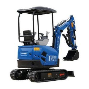 3800 lb TYPHON TERROR XVII Mini Excavator Rubber Track with Kubota D902 Diesel