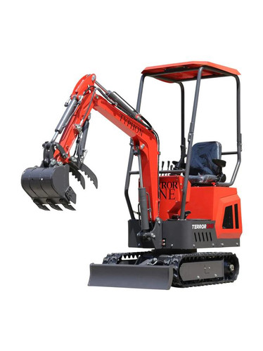 TYPHON TERROR ONE STORM Mini Excavator – 1 Ton Trench Digger with Canopy