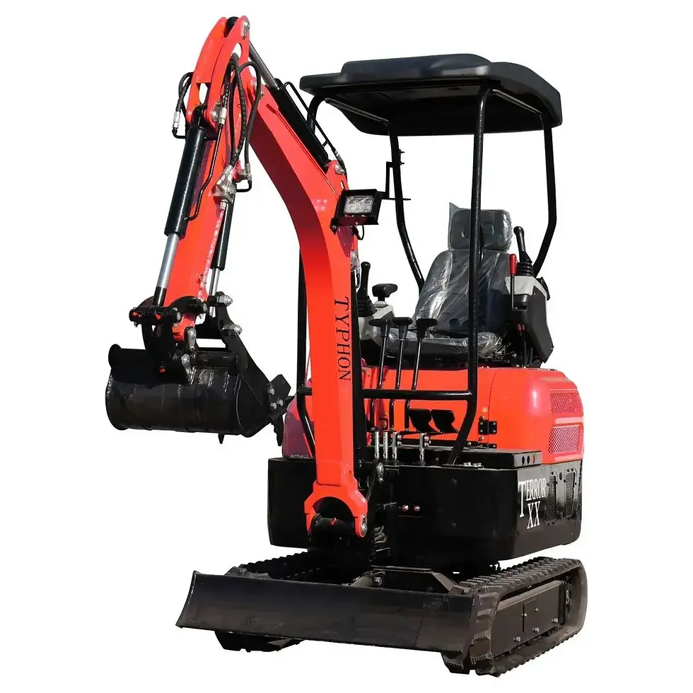 Thumbnail: 2025 4,000 lb TYPHON TERROR XX Mini Excavator Rubber Track with Kubota D902 Dies