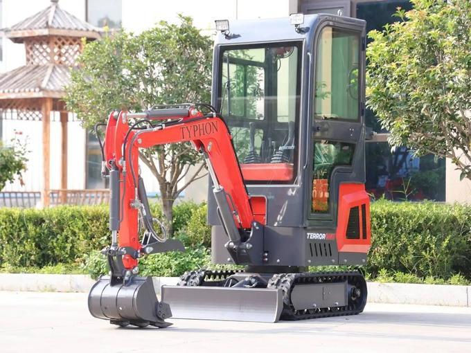 Thumbnail: TYPHON TERROR ONE Mini Excavator – 1.1 Ton Trench Digger with Cabin