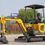 Thumbnail: TYPHON TERROR XIX STORM Mini Excavator – 1.8 Ton Trench Digger with Boom Swing, 