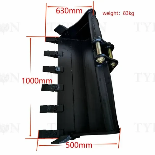 2ton Excavator Attachment 1000mm Rock Bucket Heavy Duty Trenching Bucket 39