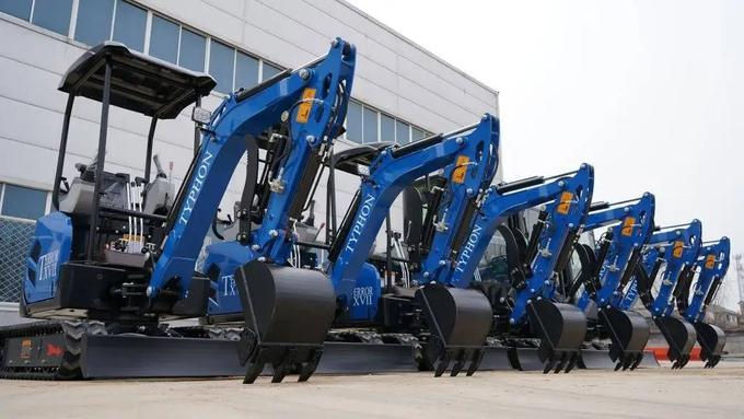 Thumbnail: 2025 4000 lb TYPHON TERROR XVII Cabin Mini Excavator Rubber Track with Kubota D9