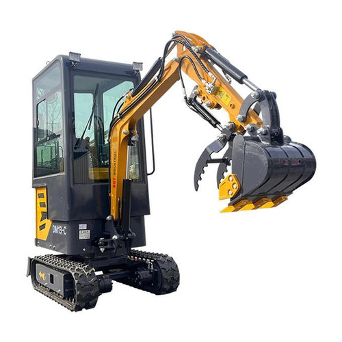 AGT 13.5 HP B&S 1 Ton Mini Small Cab Excavator, With Hydraulic Thumb and Swing B