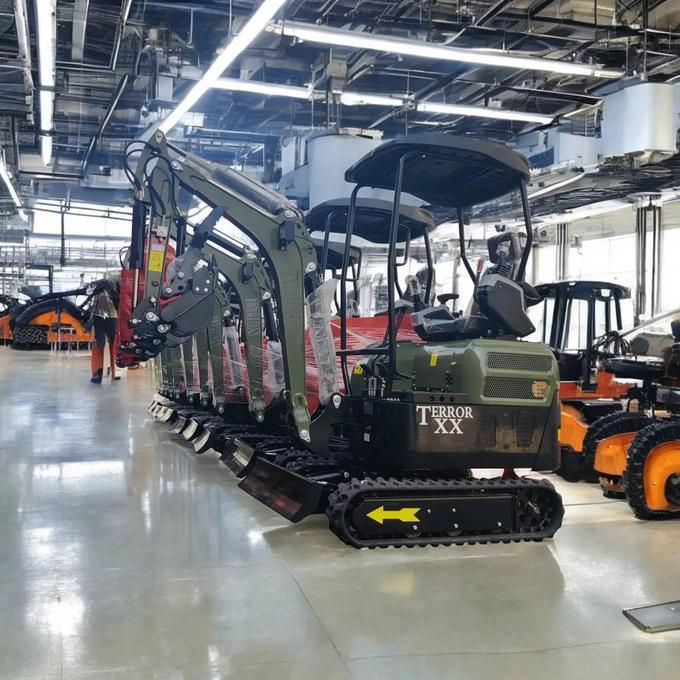 Thumbnail: 4,000 lb Green TYPHON TERROR XX Mini Excavator Rubber Track with Kubota D902