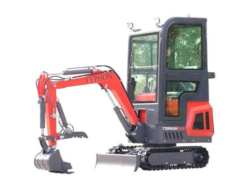TYPHON TERROR ONE Mini Excavator – 1.1 Ton Trench Digger with Cabin