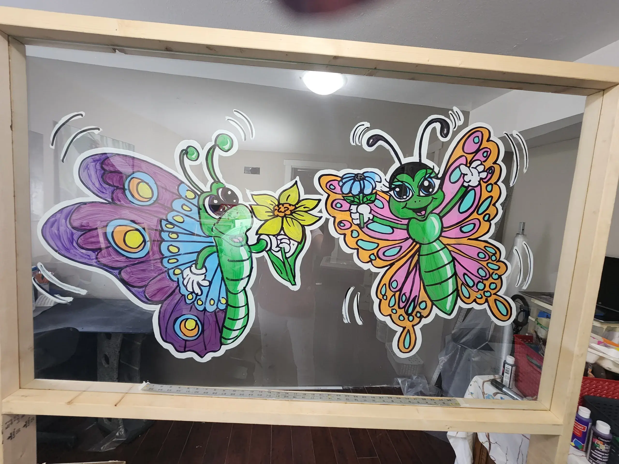Spring butterfly stencils