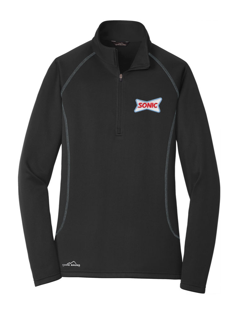 Thumbnail: EB237 SONIC EDDIE BAUER LADIES BASELINE SMOOTH FLEECE 1/2 ZIP JACKET