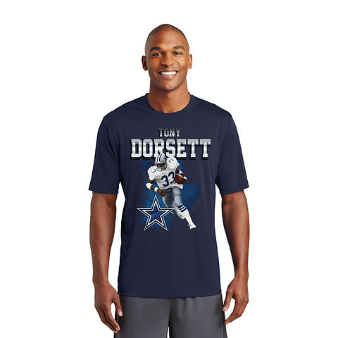 Tony Dorsett Mens Solo Graphic T-Shirt | Cowboys Legends