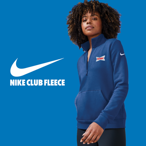 nico NKDX6718 SONIC NIKE CLUB FLEECE SLEEVE SWOOSH 1/2 ZIP
