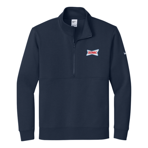 NKDX6718 SONIC NIKE CLUB FLEECE SLEEVE SWOOSH 1/2 ZIP | Sonic Apparel