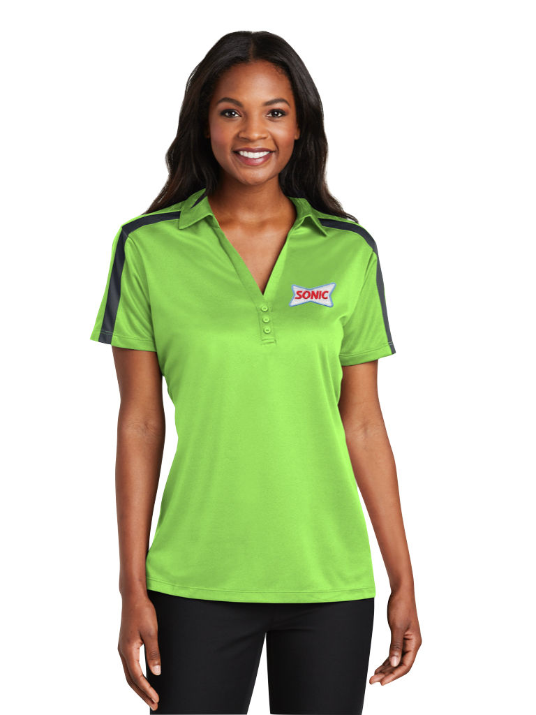 L547 SONIC PORT AUTHORITY LADIES PRO STRIPE POLO