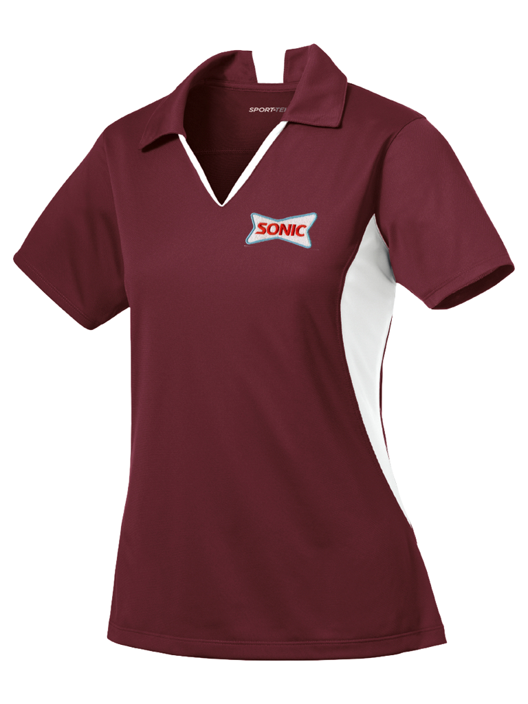 Thumbnail: LST655 SONIC SPORT-TEK LADIES SIDE COLORBLOCK PERFORMANCE POLO
