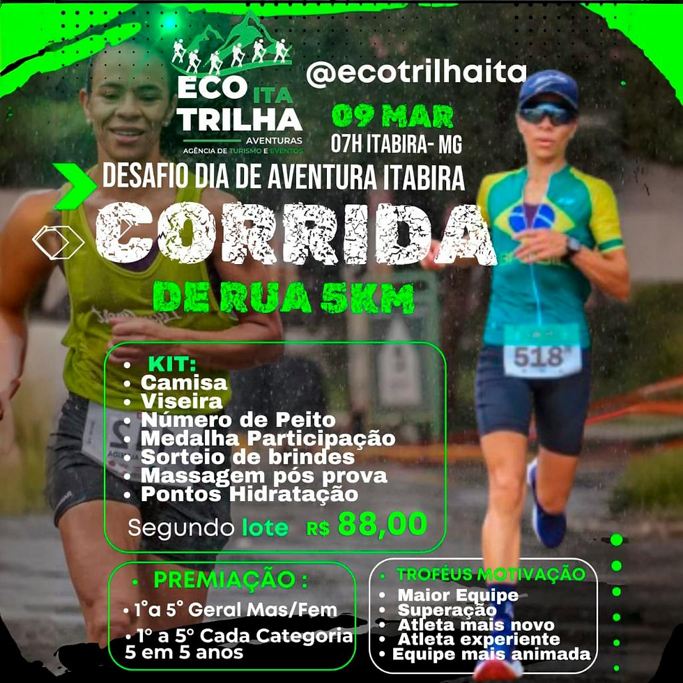 DESAFIO DIA DE AVENTURA ITABIRA - CORRIDA DE RUA 5 KM