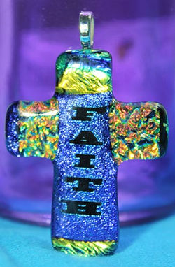 Cross with laser inscription