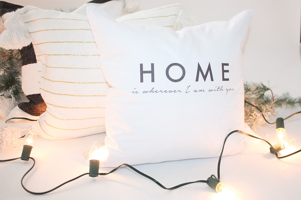 Thumbnail: HOME is wherever I am with You Pillow Cover