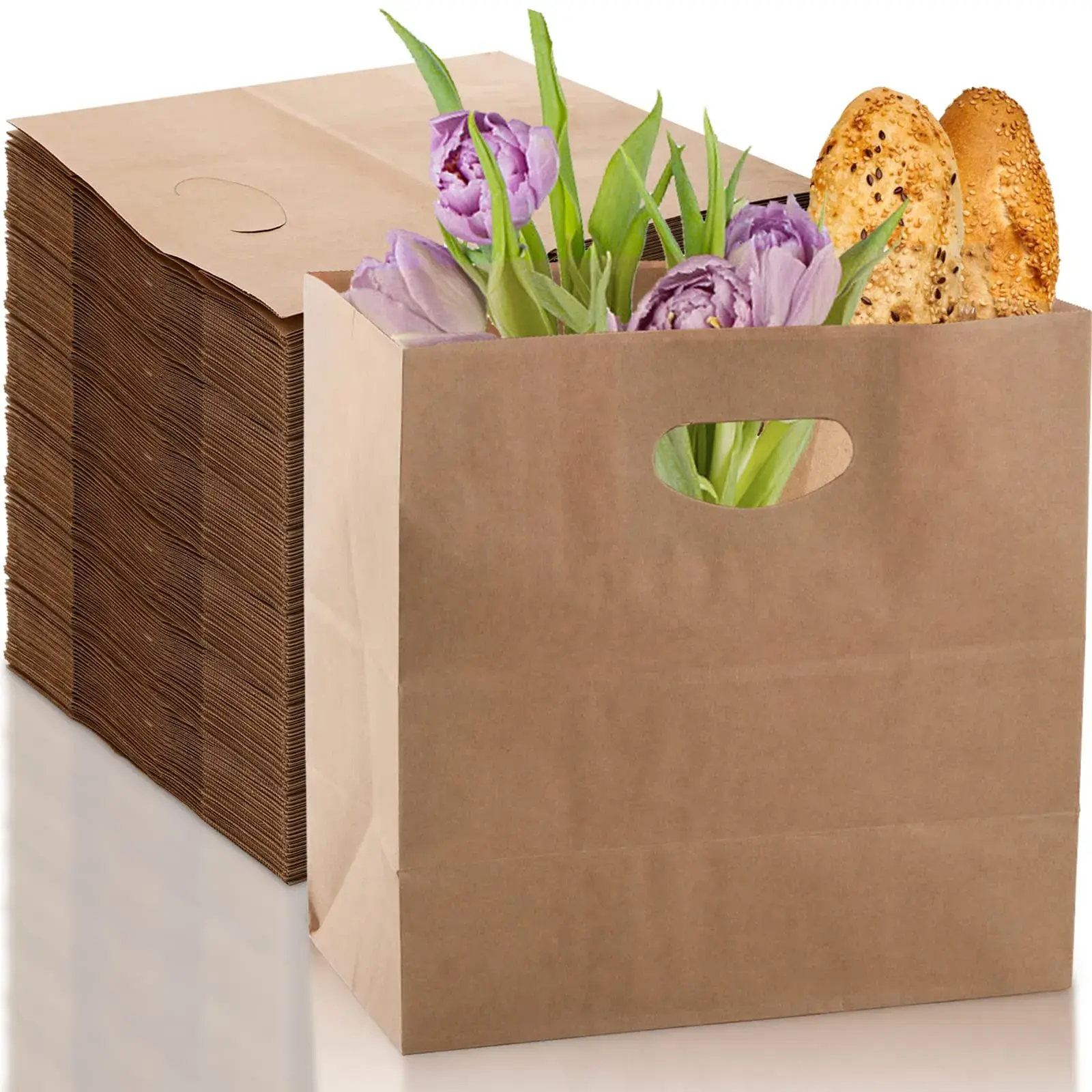 Paper Grocery Bags for quick disbursement of groceries, food and light items.