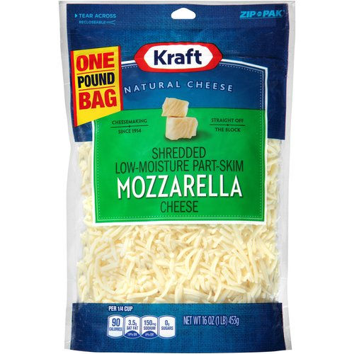 Kraft Shredded Mozzarella Cheese                             Weight:8oz