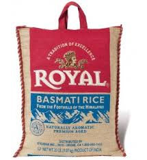 Royal Basmati Rice Weight:20Lb