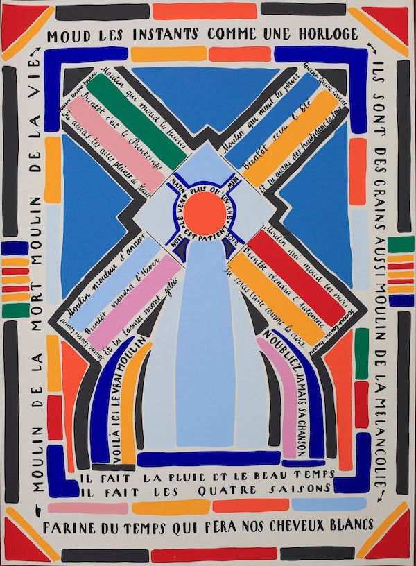 Afiche Moulin poema de Vicente Huidobro