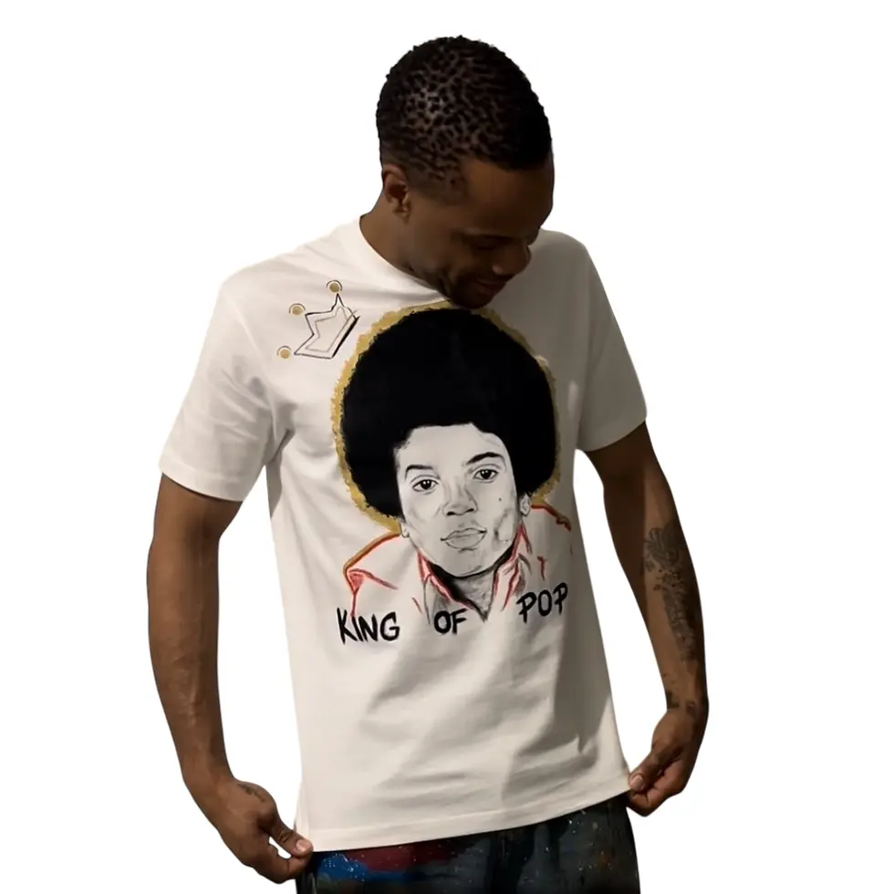 t-shirt personnalisé peint à la main portrait