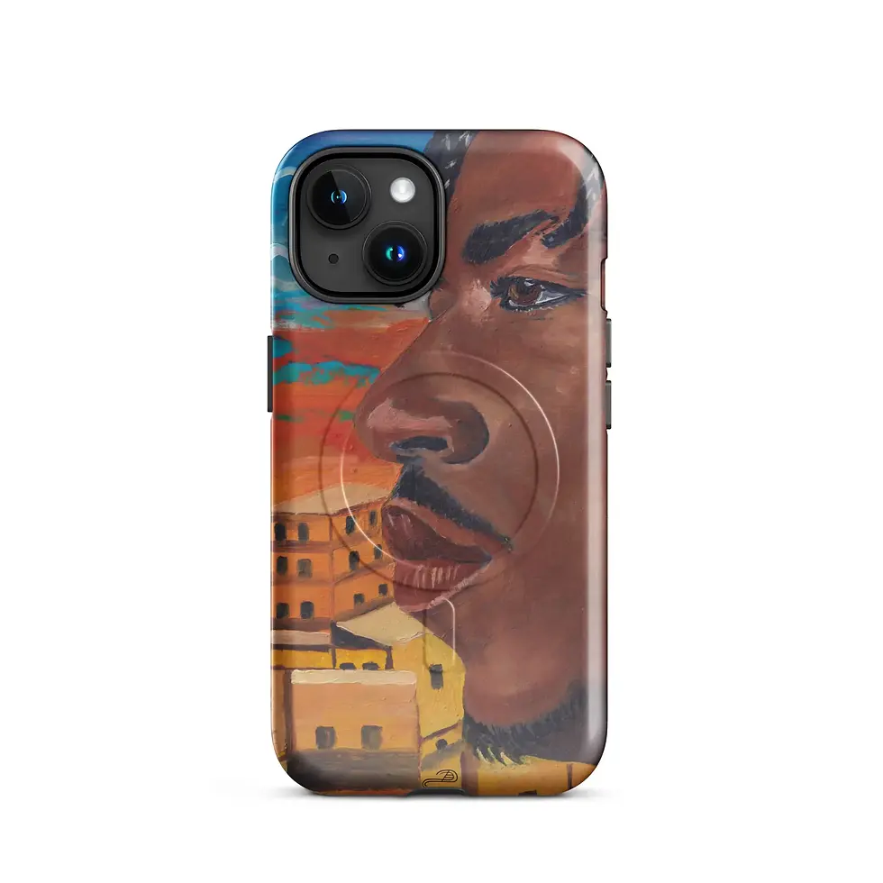 Miniature : Coque iPhone “Mente Nas Nuvens Edition” Daniel Ducarmel x Malcolm Vl – Portrait exclusif, double protection PC + TPU, finitio