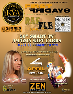 First Friday Raffle Party - Veve C & GM (4-4-25).png