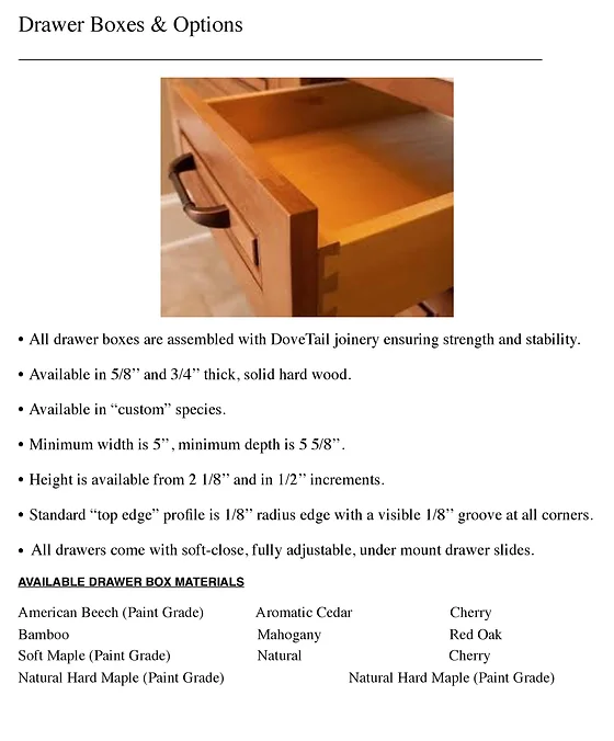 Drawer Boxes And Options Gilreathcabinetry