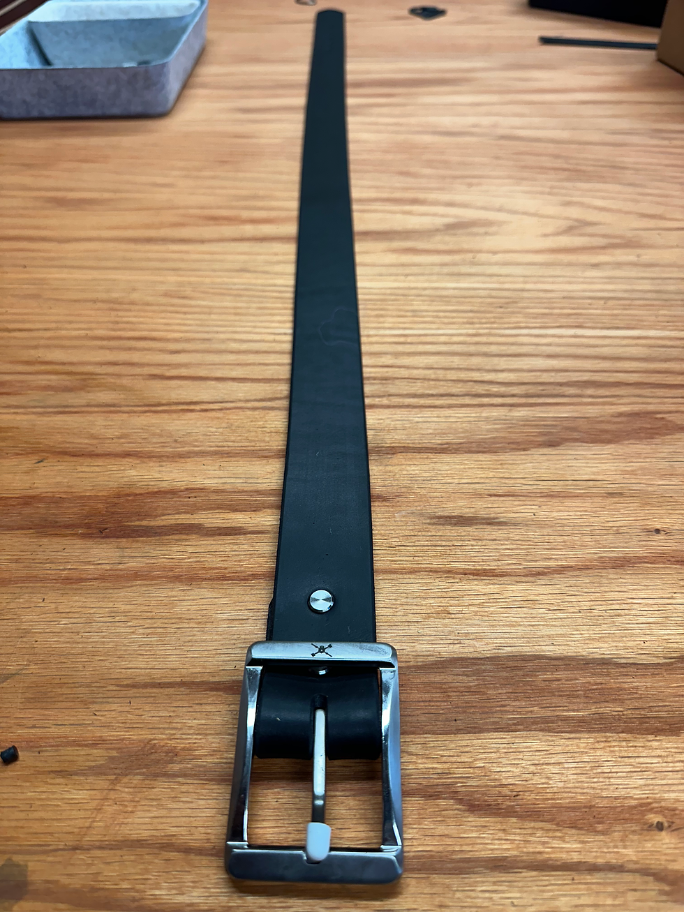 Thumbnail: Titanium Ranch belt - black wickett and craig leather