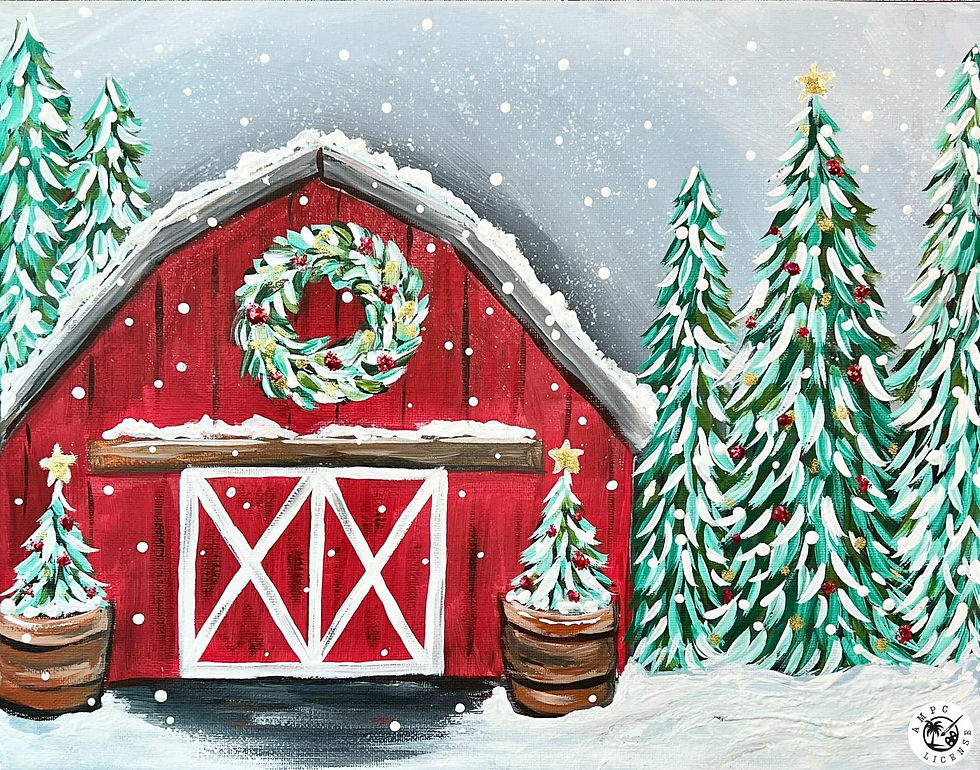12/14- (Monday) Holiday Barn Paint Party @ SCP Hotel in Redmond