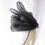 Thumbnail: Black Crinoline Swirl Buntal Button Beret Hat by Catherine Storm Millinery view 6