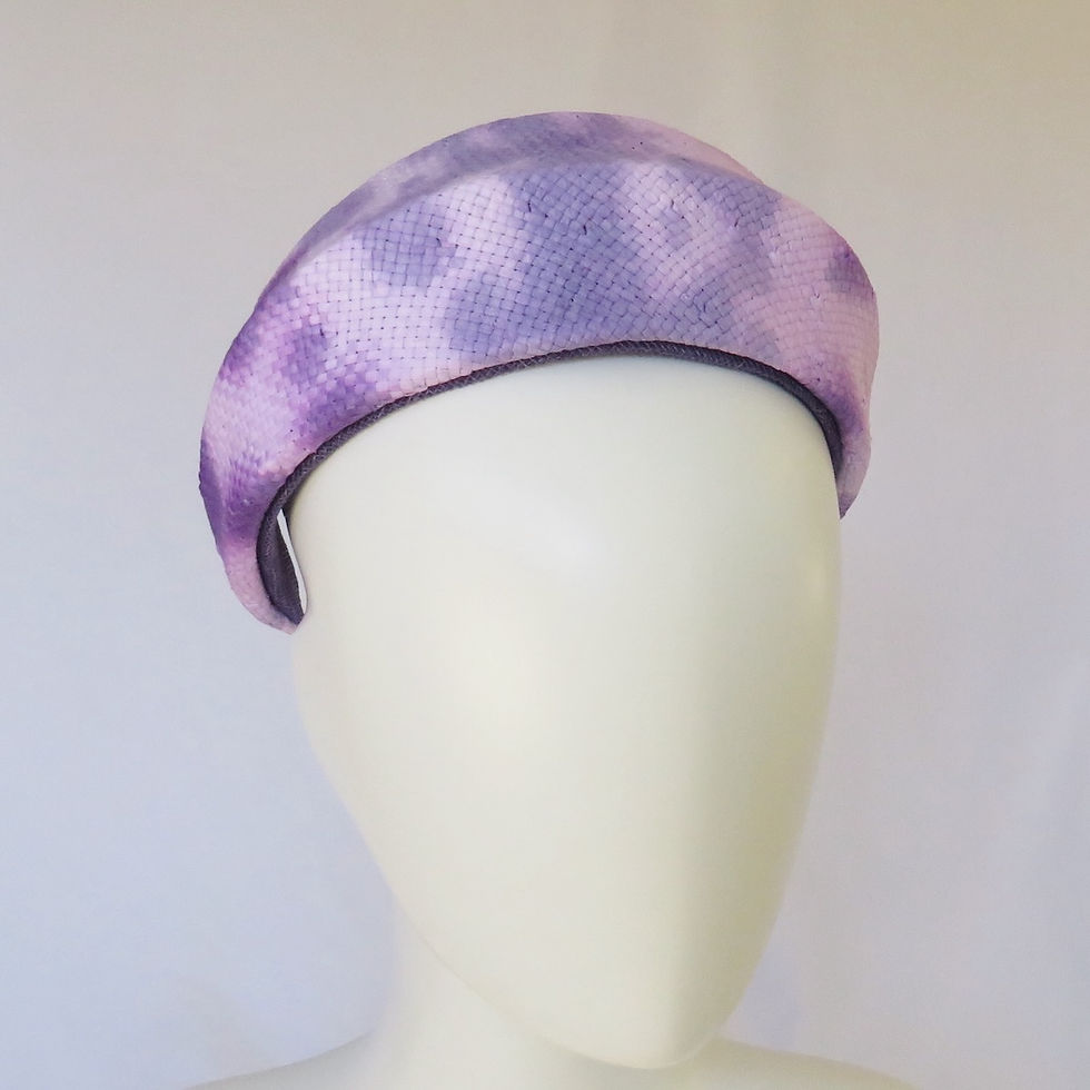 Thumbnail: Purple Tie Dye Classic Headband Headpiece by Catherine Storm view 1