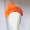 Thumbnail: Orange Crinoline Headband Headpiece by Catherine Storm Millinery front view 2