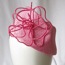 Pink Percher Hat by Catherine Storm Millinery front view