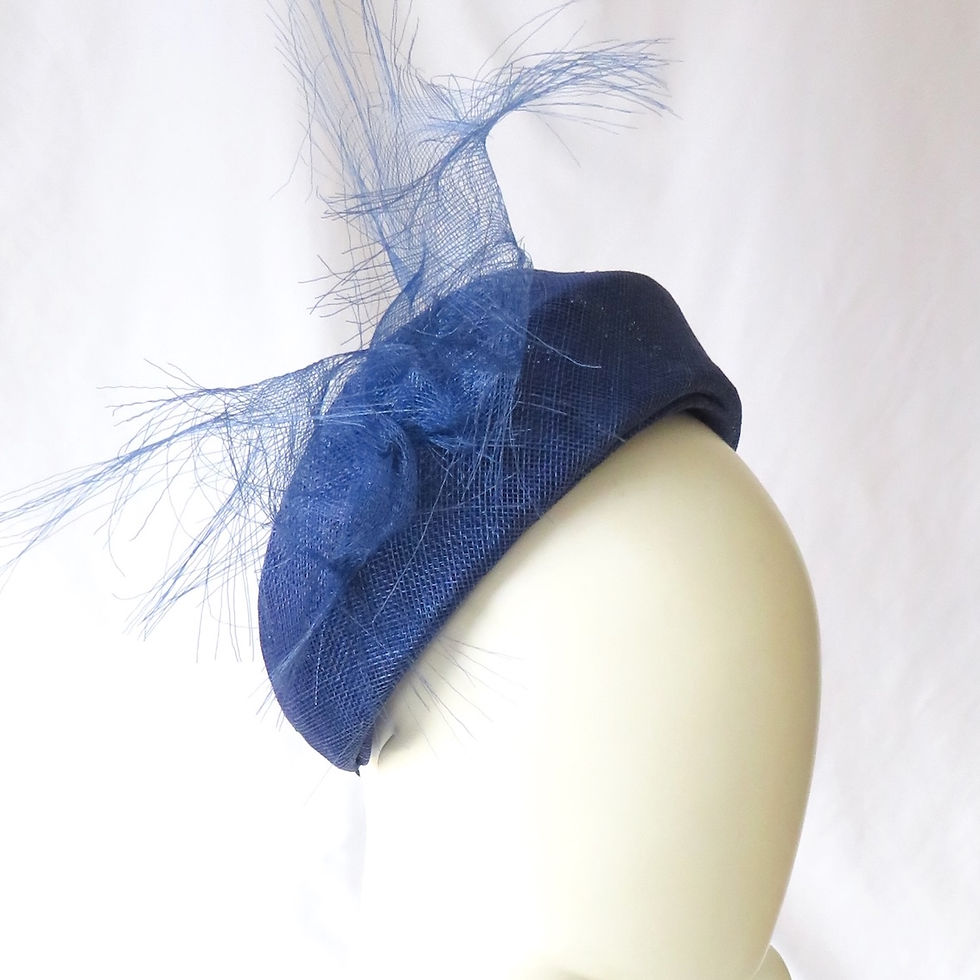 Cobalt Blue Classic Headband Headpiece by Melbourne milliner Catherine Storm view 2