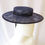 Thumbnail: Navy blue boater hat by Catherine Storm right view 2