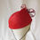 Thumbnail: Red Percher Hat by Catherine Storm Millinery back view 2