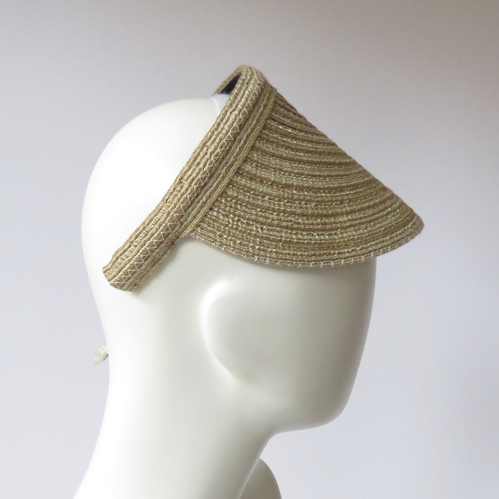 Thumbnail: Latte, Cream and Beige Visor by Catherine Storm right view