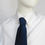 Thumbnail: Navy Blue Silk Tie and Pocket Square and White Shirt