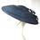 Thumbnail: Navy Blue Dior Wide Brim Hat by Catherine Storm Millinery view 3