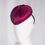Thumbnail: Magenta Heart Crinoline Hat Headpiece by Catherine Storm left view 2