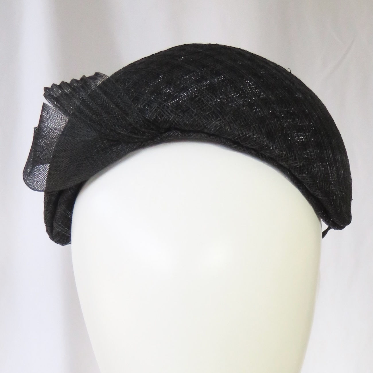 Black Crinoline Slimline Headband Headpiece by Melbourne Milliner Catherine Storm view 1