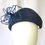 Thumbnail: Navy Blue Ascot Headband Headpiece by Catherine Storm Millinery view 1
