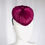 Thumbnail: Magenta Heart Crinoline Hat Headpiece by Catherine Storm right view