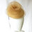 Thumbnail: Antique Gold Crinoline Swirl Buntal Button Beret by Catherine Storm Millinery front view 2
