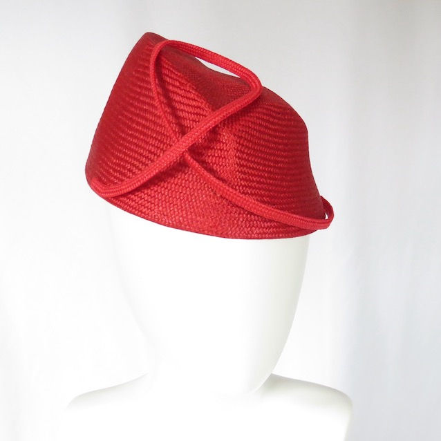 Thumbnail: Red Percher Hat by Catherine Storm right view 2