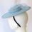 Thumbnail: Pale Blue Baby Blue Mini Boater Hat by Catherine Storm Millinery view 4