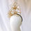 Thumbnail: Gold Three Metallic Wirework Roses Headband Headpiece by Catherine Storm Millinery view 3
