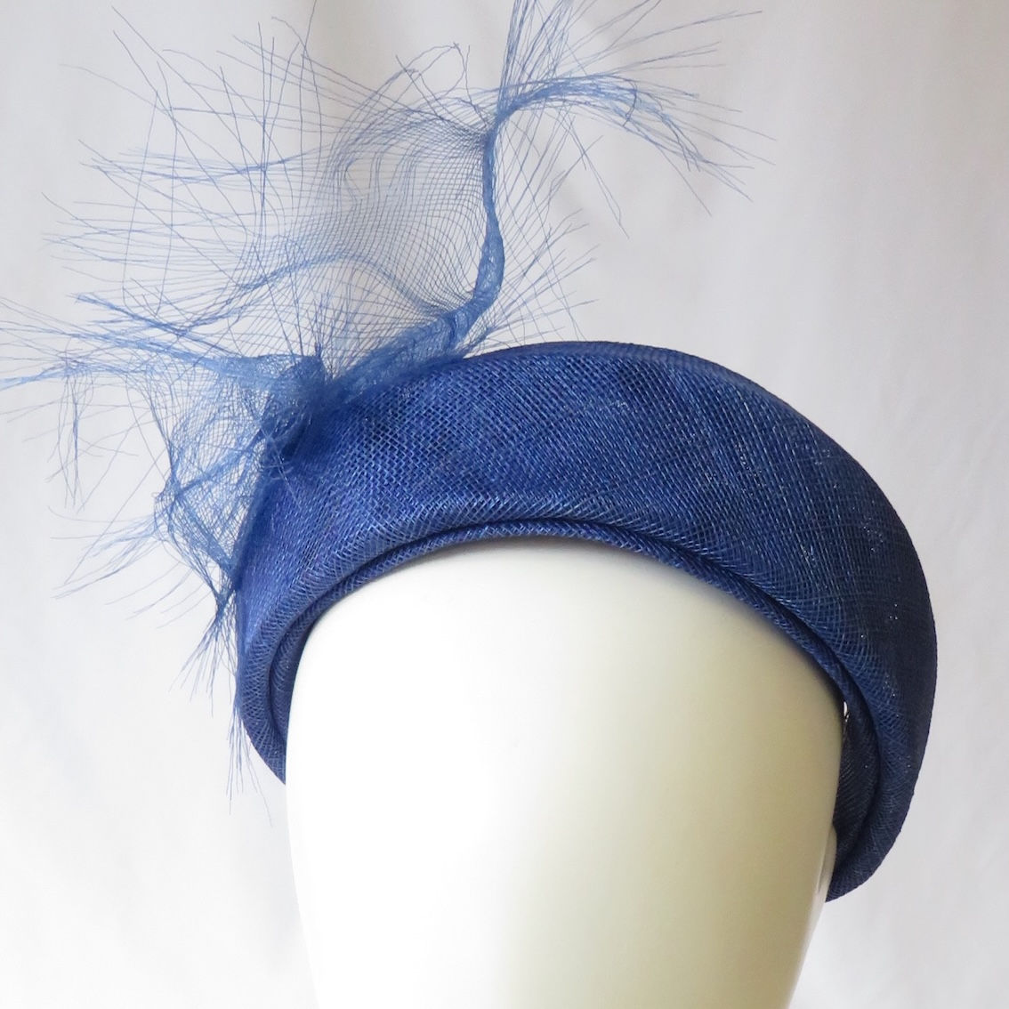 Cobalt Blue Classic Headband Headpiece by Melbourne milliner Catherine Storm view 1